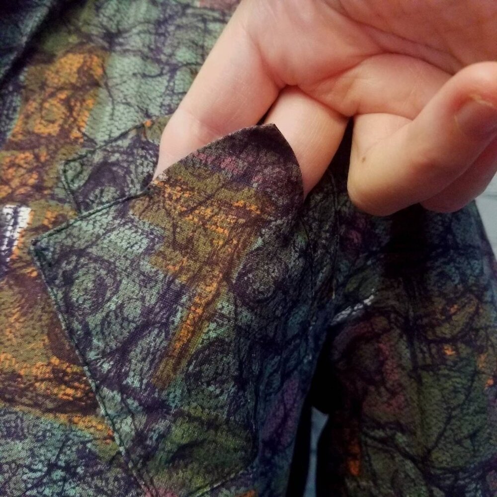 Vintage 1950s Abstract Pollock Print Day Dress, Atomic MCM Midcentury Shirtwaist - Picture 11 of 11